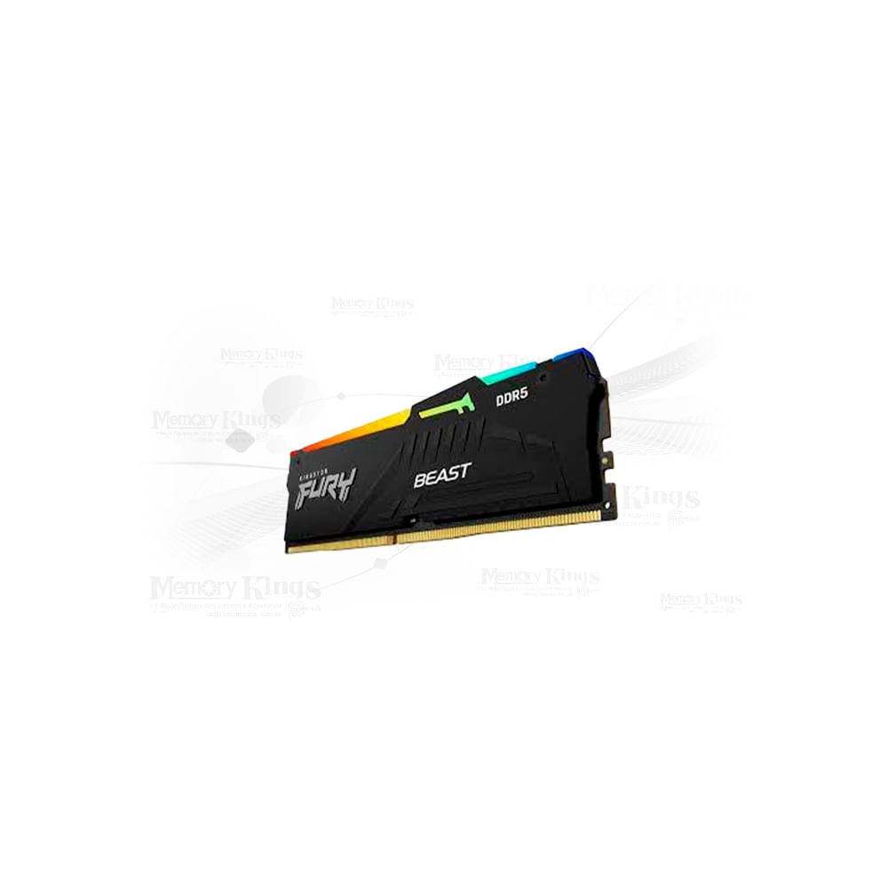 Memoria RAM Kingston Fury Beast 16GB DDR5 6000MHz RGB - Alto rendimiento y velocidad para gaming