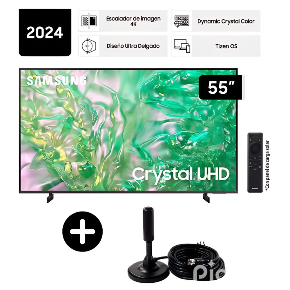 Televisor Samsung 55 Pulg Crystal Smart TV Tizen UHD 4K 55DU800 + Antena