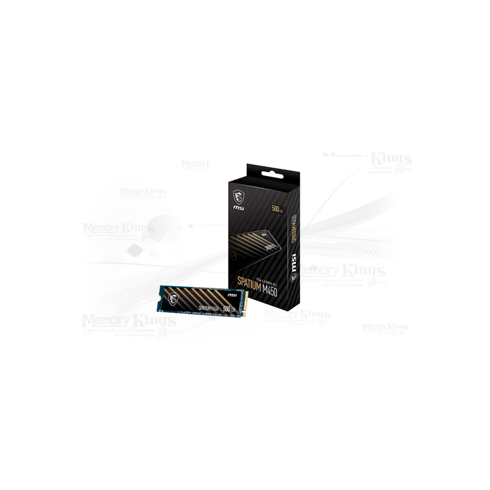 SSD M.2 PCIe 500GB MSI Spatium M450 - Almacenamiento Ultra Rápido y Eficiente para Tu PC