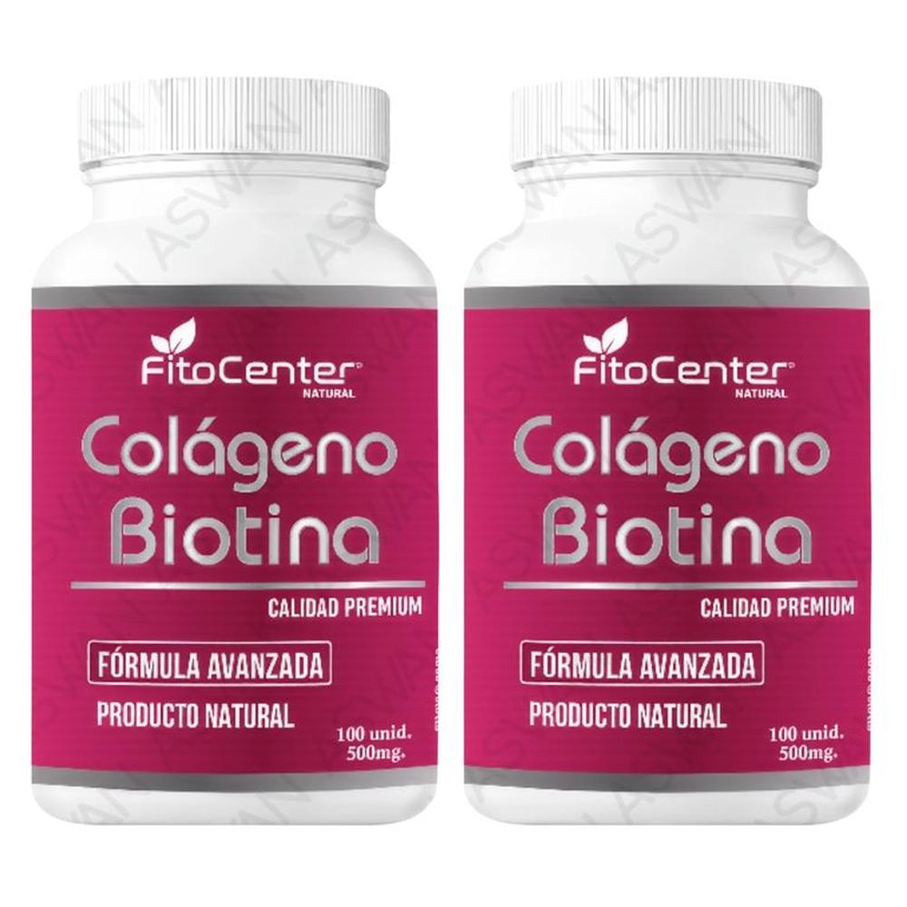 Pack de 2 Colágeno Biotina Formula Avanzada  100 unidades  500mg
