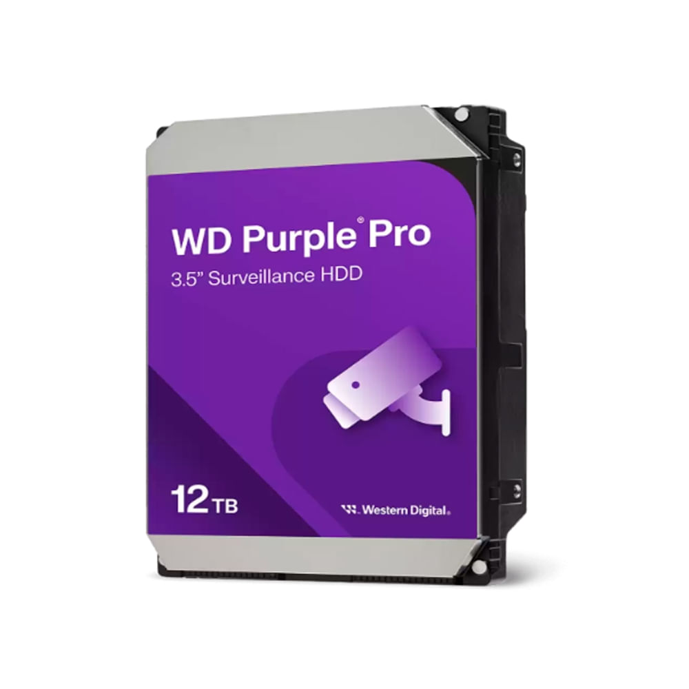 Disco Duro WD Purple Pro 12TB - 3.5"", SATA, 7200 RPM, Ideal para Videovigilancia y Almacenamiento S