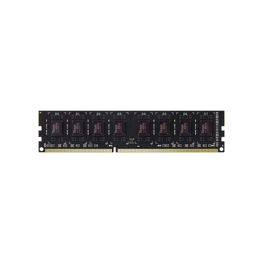Memoria RAM TeamGroup Elite 8GB DDR3-1600MHz, CL11, eficiente y compatible con PC y laptops.