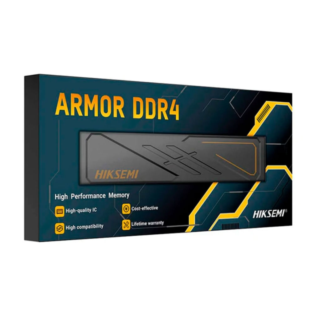 Memoria RAM DDR4 3200 HIKSEMI Armor 16GB Negra – Rendimiento y Estilo Para Tu PC Gaming