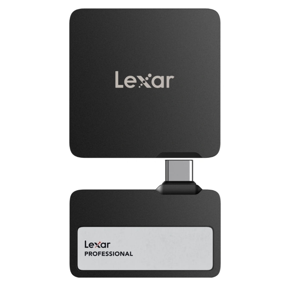 Disco sólido Lexar Professional Go 1TB SSD portátil con hub, negro, alta velocidad y gran capacidad