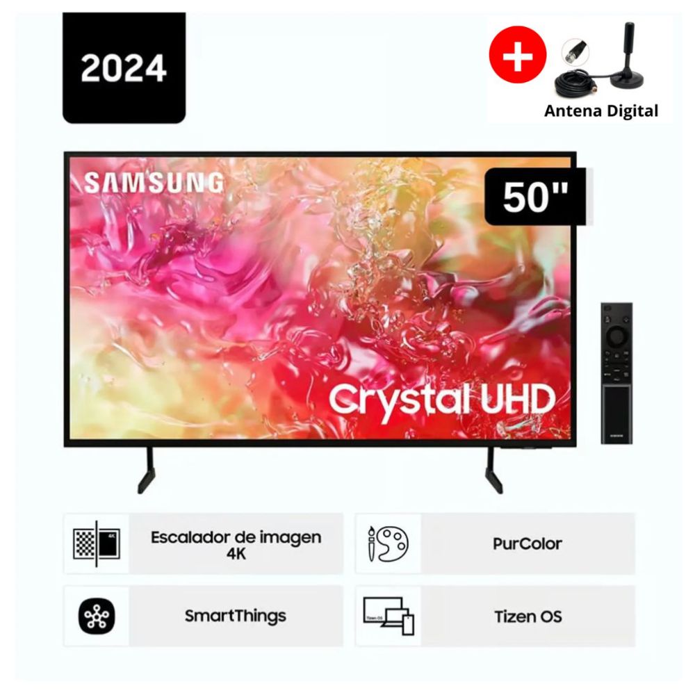 Samsung LED 50 Crystal UHD 50DU7000 4K Tizen OS Smart TV+ Antena ...