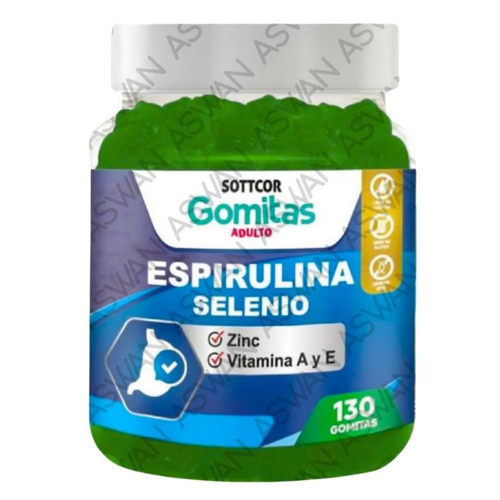 GOMITAS DE ESPIRULINA PARA ADULTOS 130 UNIDADES SOTTCOR 100GR