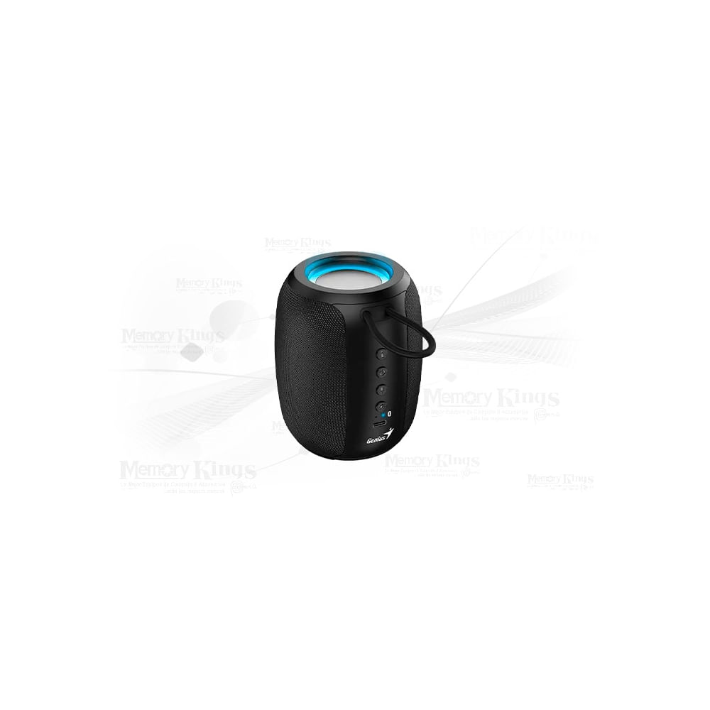 Parlante Genius SP-915BT Bluetooth 5W con luces RGB - Audio potente y diseño moderno en negro