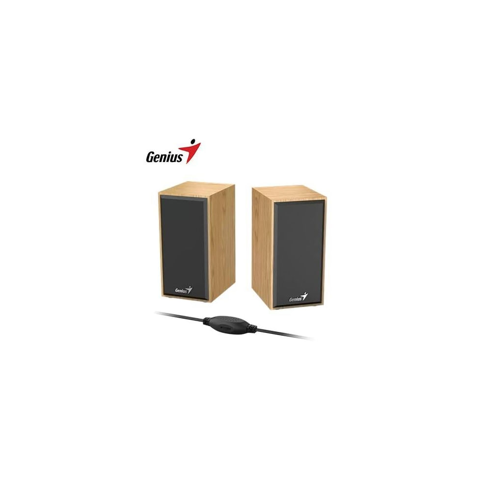 Parlante Genius SP-HF180 de 6W con conexión USB y diseño en madera de pino - Sonido de calidad