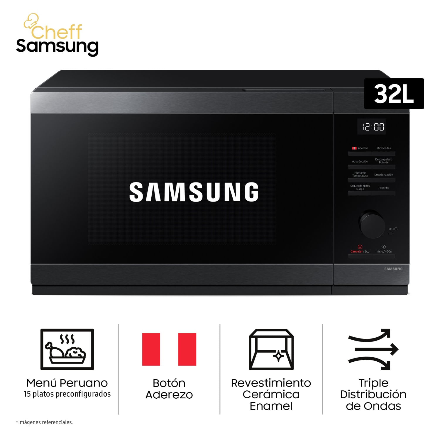 Horno Microondas Cheff Samsung MS32DG4504AGPE 32L