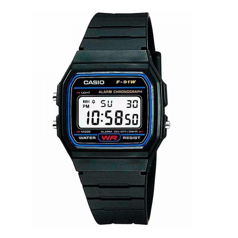 Reloj Casio F-91W-1D Hombre Digital Negro