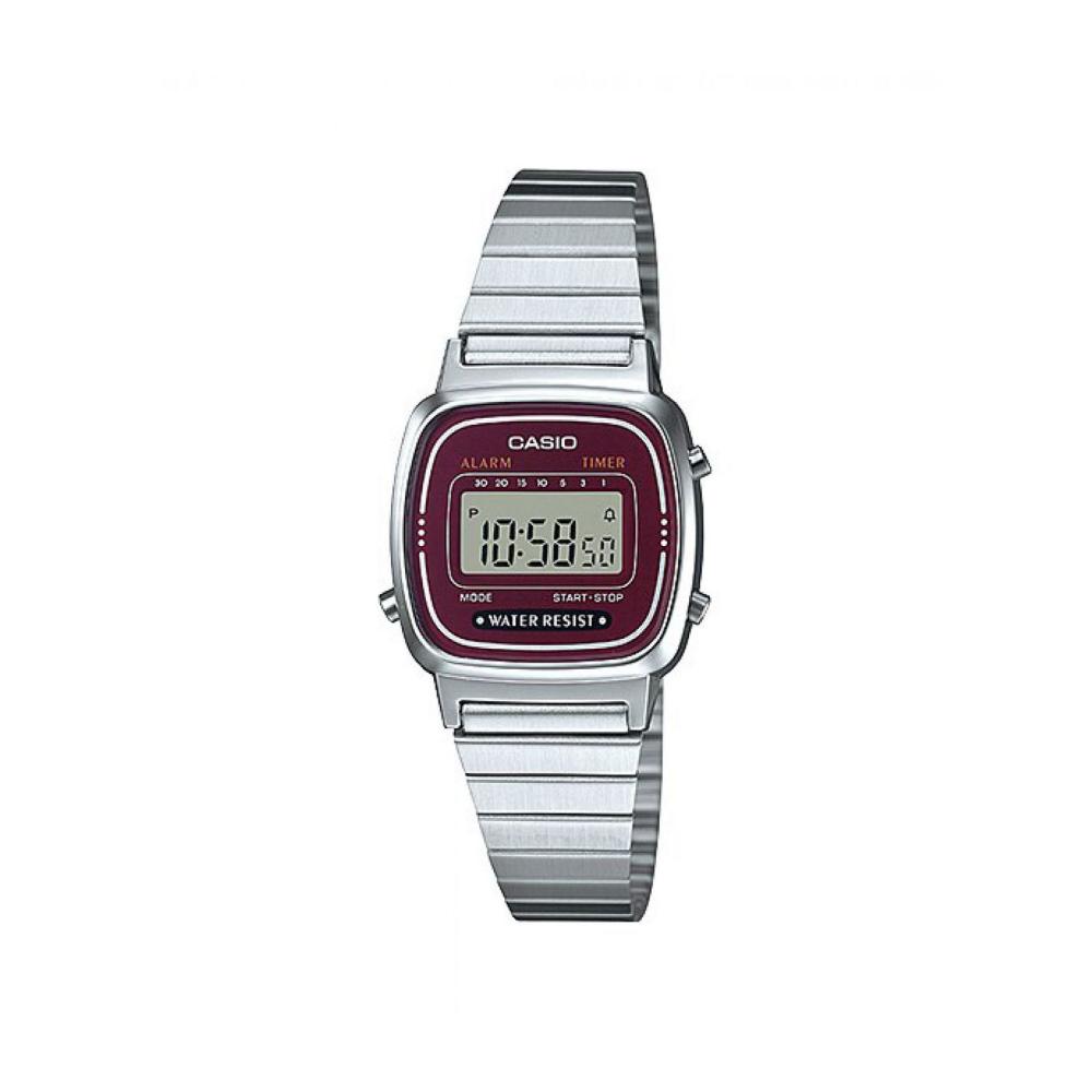 Reloj Casio La-670Wa-4 Mujer Digital Plateado