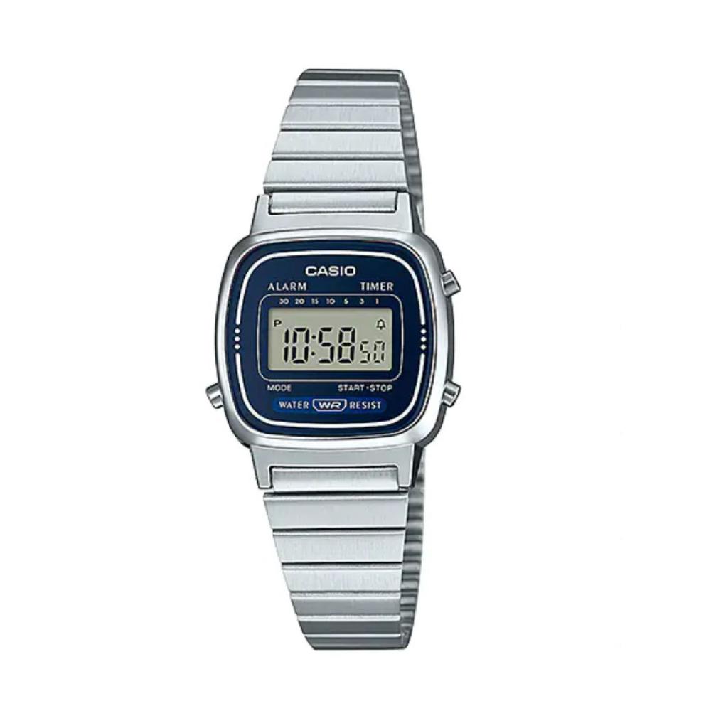 Reloj Casio La-670Wa-2 Mujer Digital Plateado