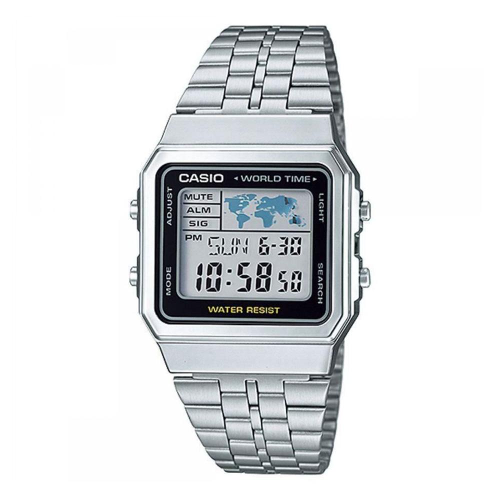 Reloj Casio A-500Wa-1 Hombre Digital Plateado