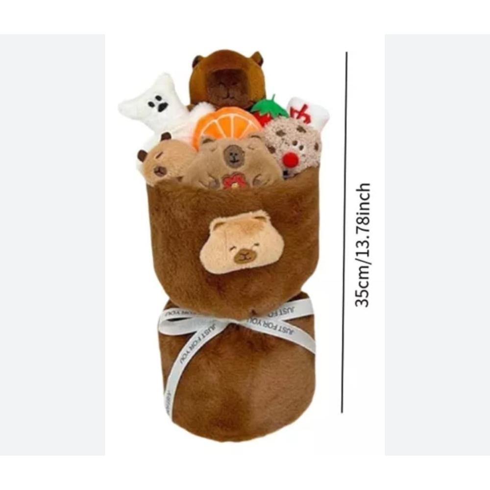 Arreglo Ramo de Peluches Capibara Capucha Fresa Arreglo Ramo de Peluches Capibara Capucha Fresa