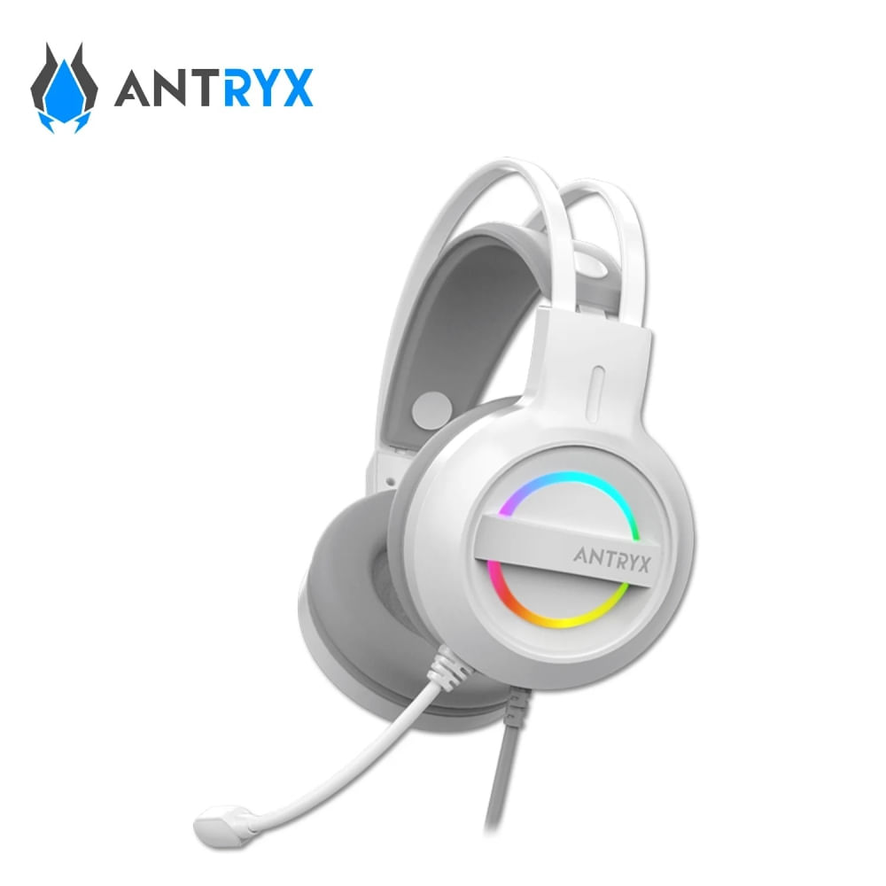 Auricular gaming ANTRYX IRIS-W 7.1 gris con sonido envolvente y cómoda compatibilidad