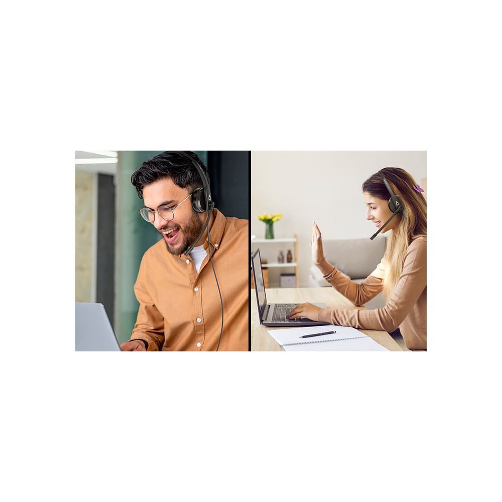 Audífonos Creative HS-230 con micrófono, cancelación de ruido, adaptador USB-A, 40mm, color negro