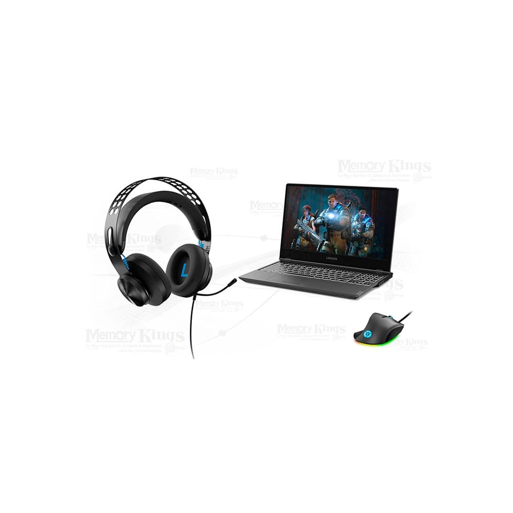 Auriculares gaming Lenovo Legion H300: sonido envolvente, micrófono ajustable y diseño ergonómico