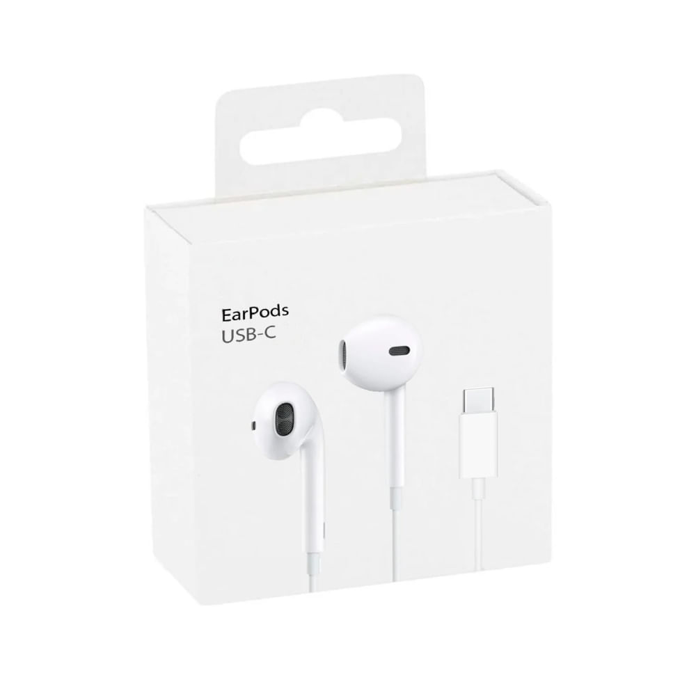 Auriculares Apple EarPods estéreo blancos, binaurales, intrauditivos con conexión USB tipo C