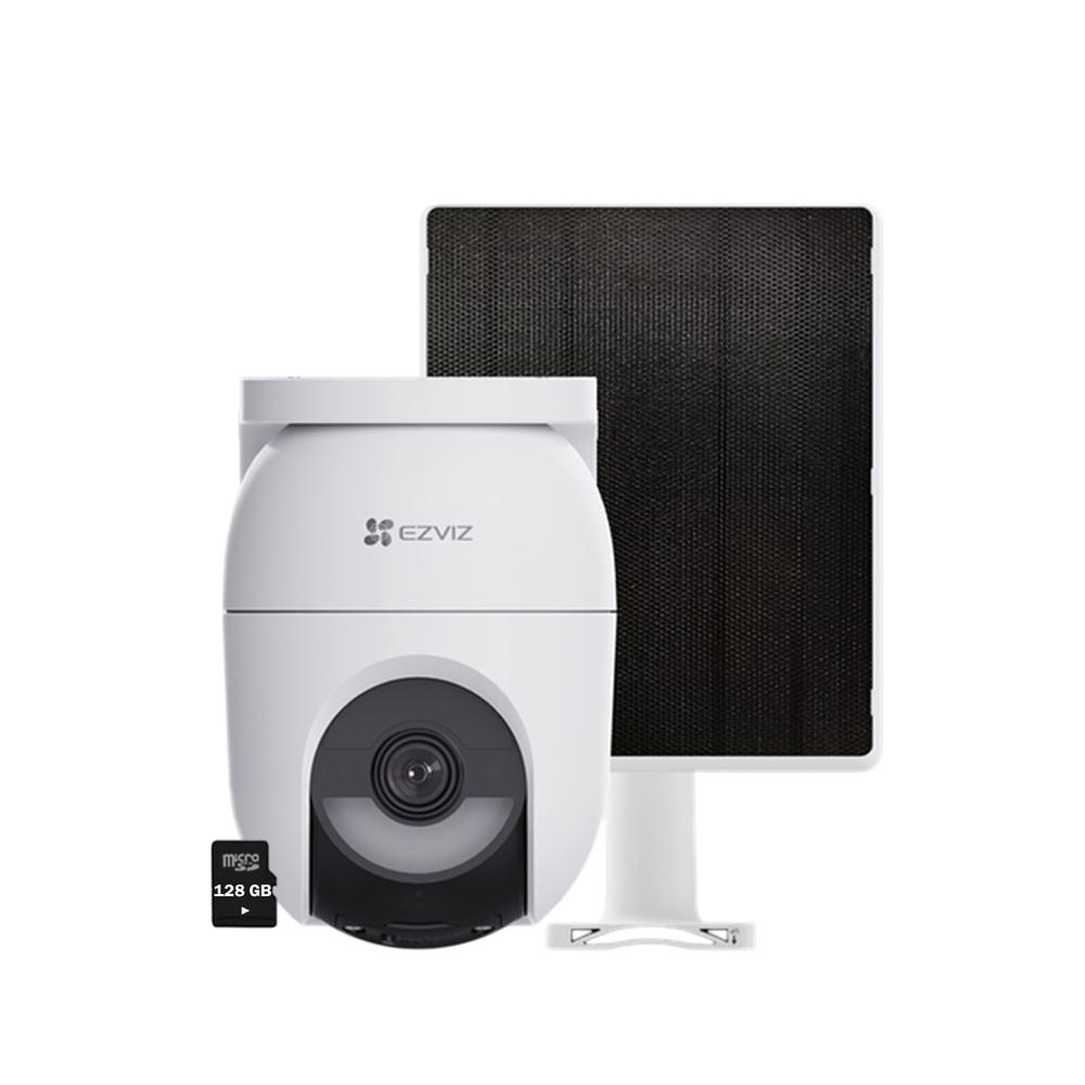 Cámara CB8 LITE 4MP Ezviz Audio Bidireccional Sirena Batería Panel Solar SD 128GB Cámara CB8 LITE 4MP Ezviz Audio Bidireccional Sirena Batería Panel Solar SD 128GB
