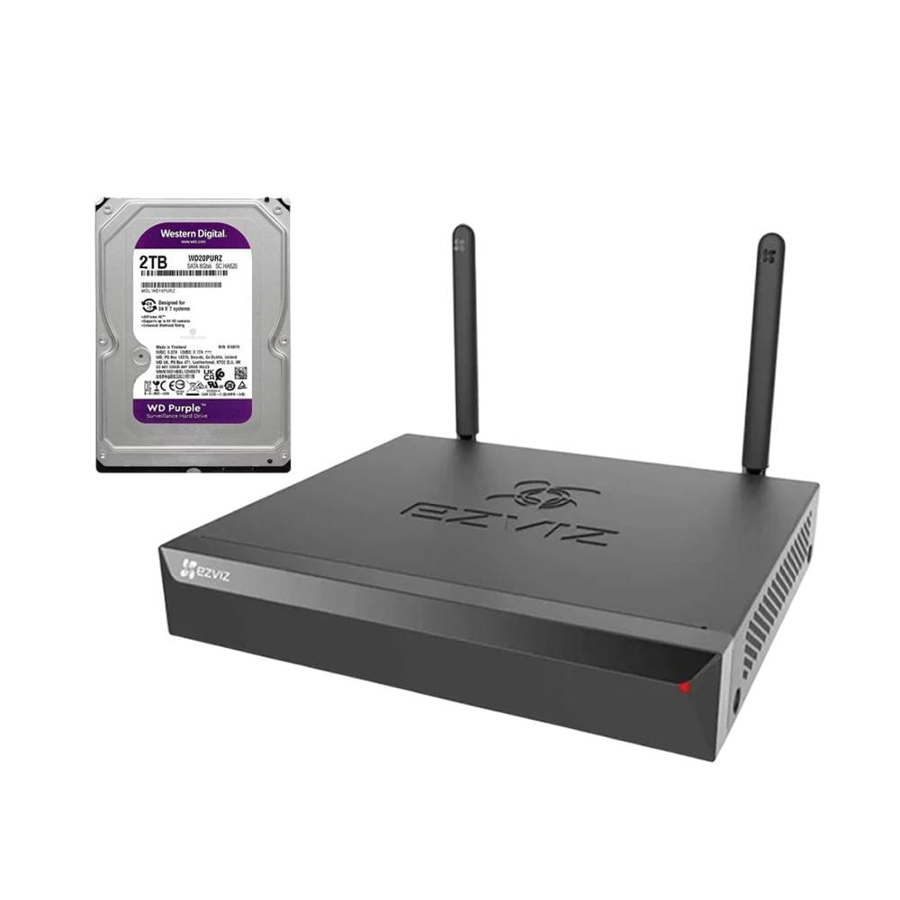 NVR Inalámbrico X5S-4W Ezviz 4 Cámaras Wifi 3K Salida HDMI VGA Disco 2TB NVR Inalámbrico X5S-4W Ezviz 4 Cámaras Wifi 3K Salida HDMI VGA Disco 2TB