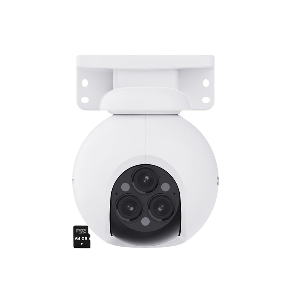 Ezviz Cámara Wifi H80F 4MP 3 lentes Audio 2vías Detección IA Alarma 64GB