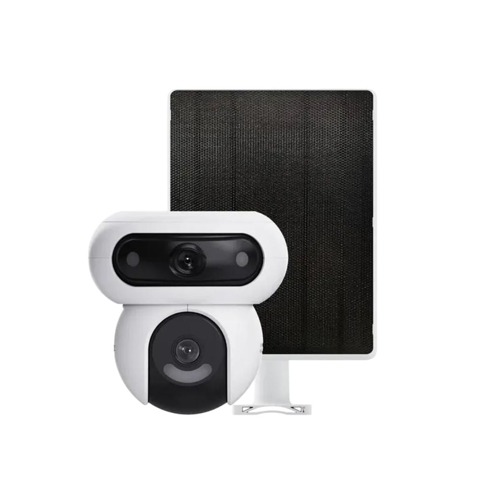 Ezviz Cámara HB90 Dual Kit 4MP + 4MP 2lentes Audio 2vías Batería Panel Solar