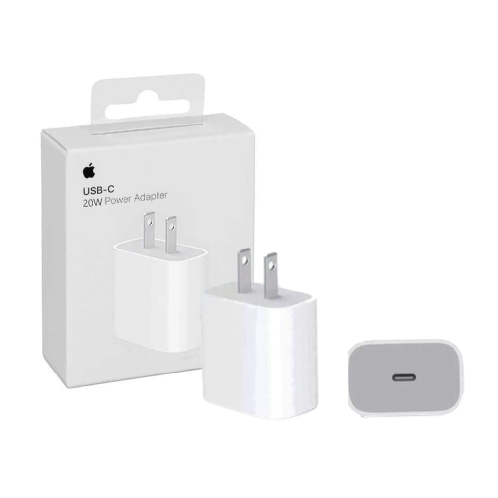 Cargador Apple Original USB-C 20W carga rápida Blanco