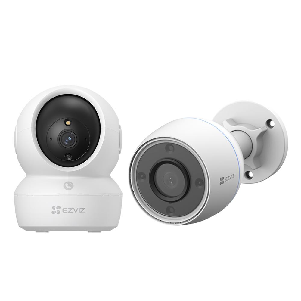 Kit Cámaras Ezviz H6C Full HD - H3C Full HD 360 Audio Doble vía Noche Color