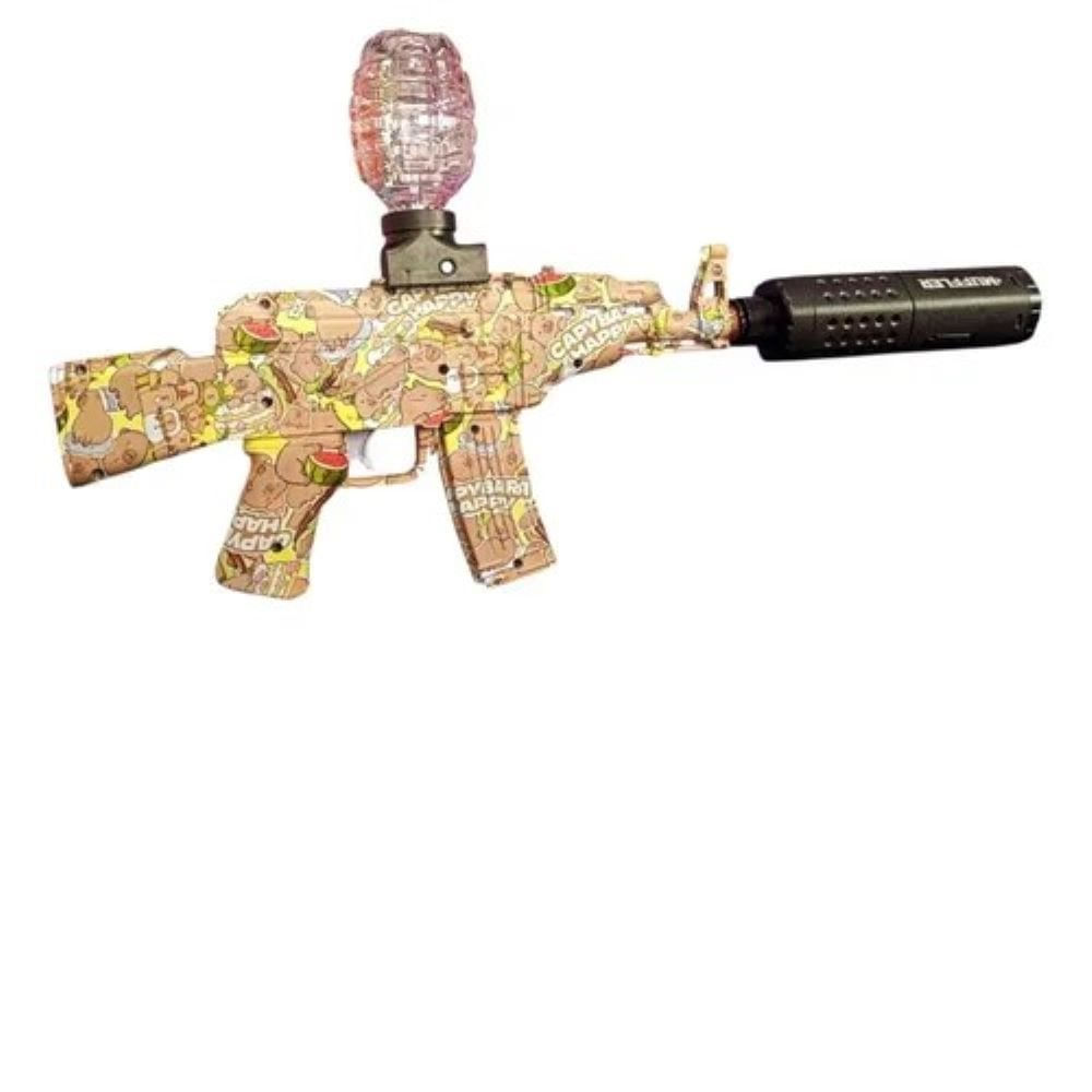 Pistola Hidrogel AK47 Doble Bateria con silenciador Marron Pistola Hidrogel AK47 Doble Bateria con silenciador Marron