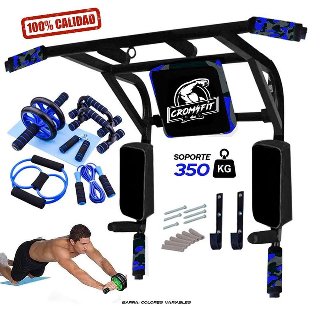 Barra Dominadas 15 en 1 + Kit Rueda+Push up+Liga+Hand Grip Barra Dominadas 15 en 1 + Kit Rueda+Push up+Liga+Hand Grip
