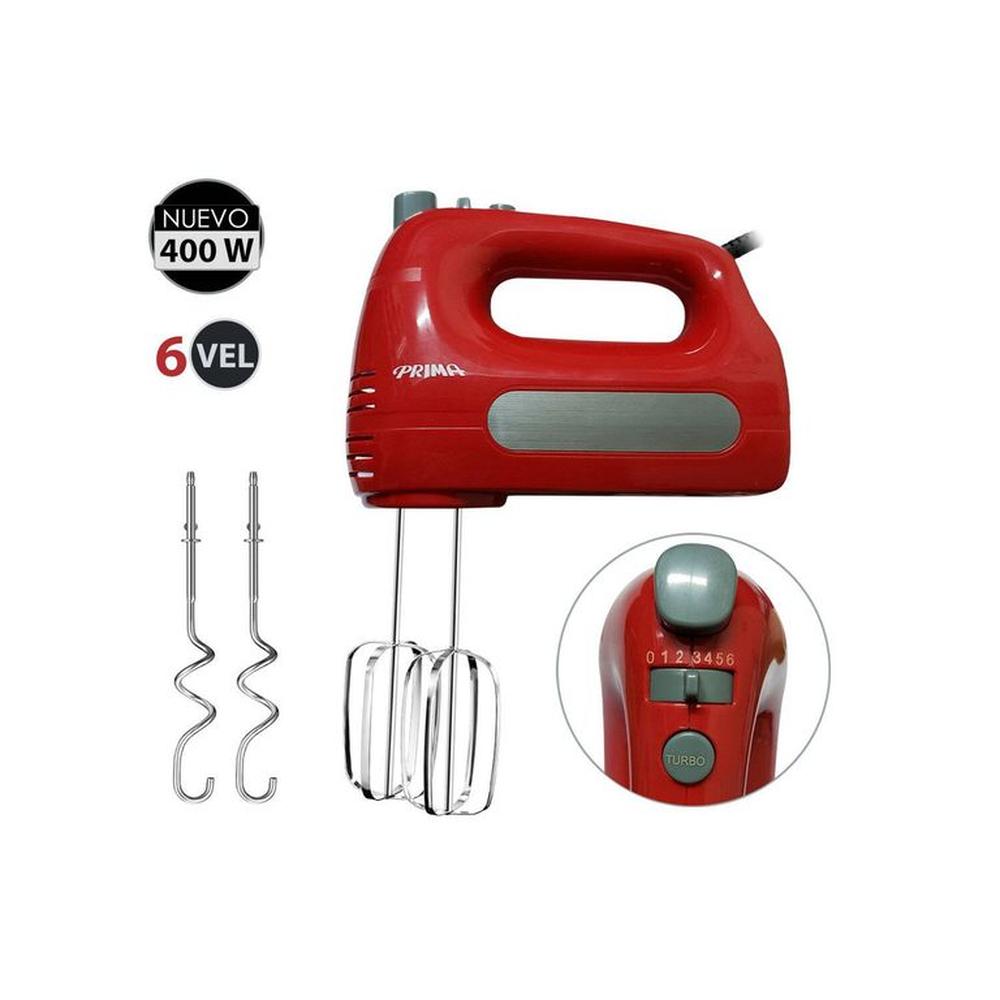 Batidora de Mano 400 Watts 6 Velocidades HM9105E-GSR Rojo