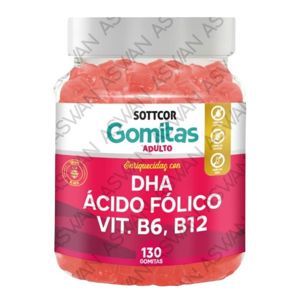 GOMITAS DHA PRENATAL PARA ADULTOS 130 UNIDADES SOTTCOR 100GR