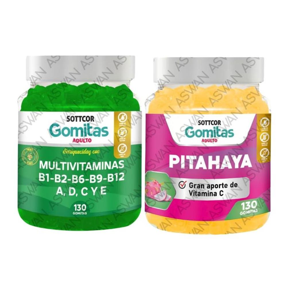 PACK ADULTO MULTIVITAMINAS & PITAHAYA 130 GOMITAS - SOTTCOR