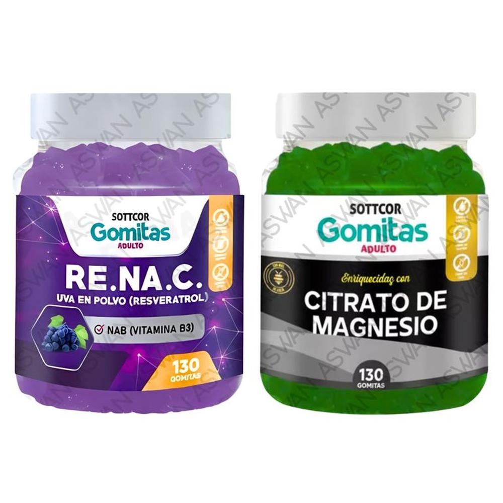 Pack Adulto Resveratrol & Citrato de Magnesio 130 Gomitas - SOTTCOR