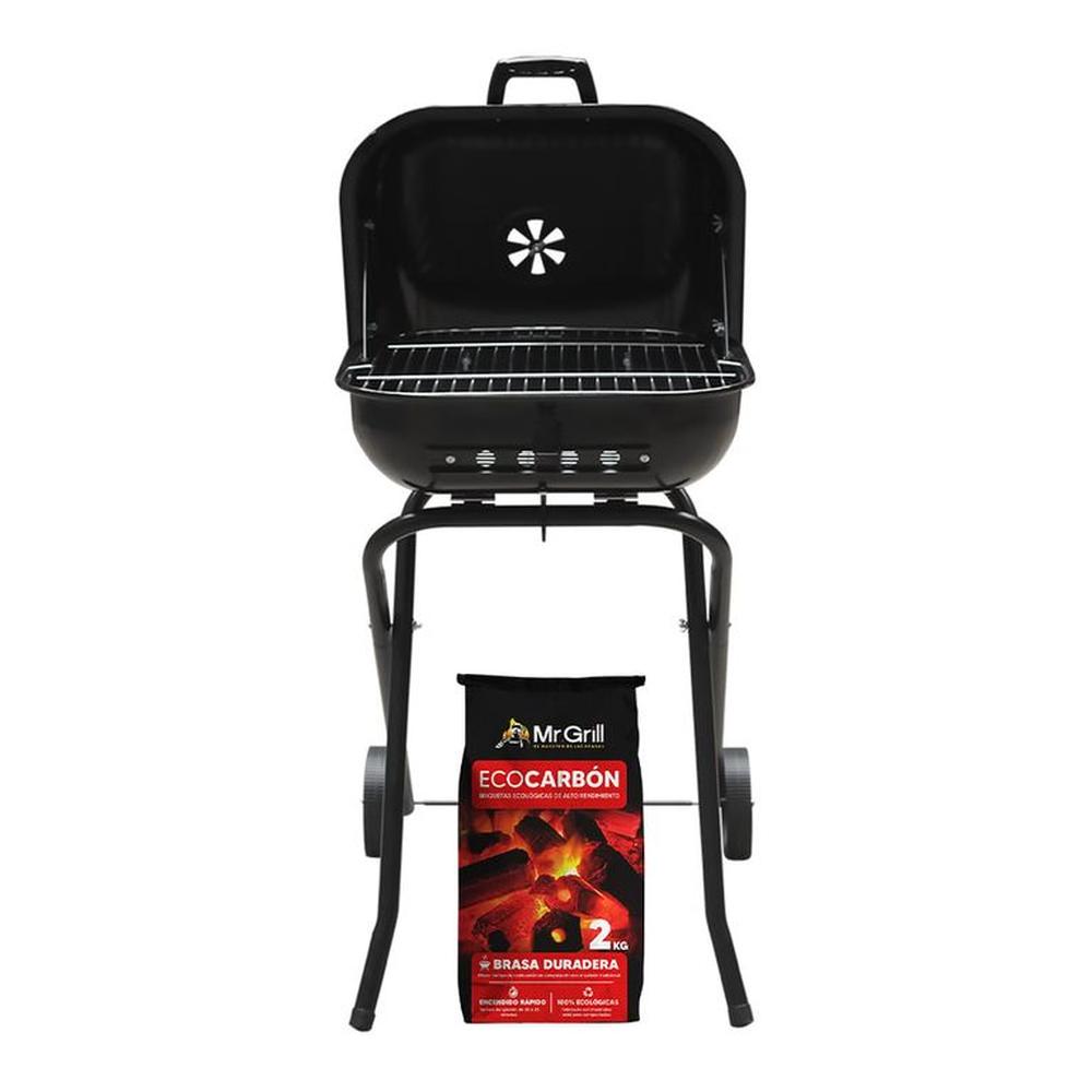 Parrilla Practica 300 + Eco Carbón Ecológico 2 kg