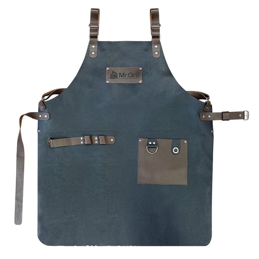 Mandil Parrillero Cuero Toro Angus Black