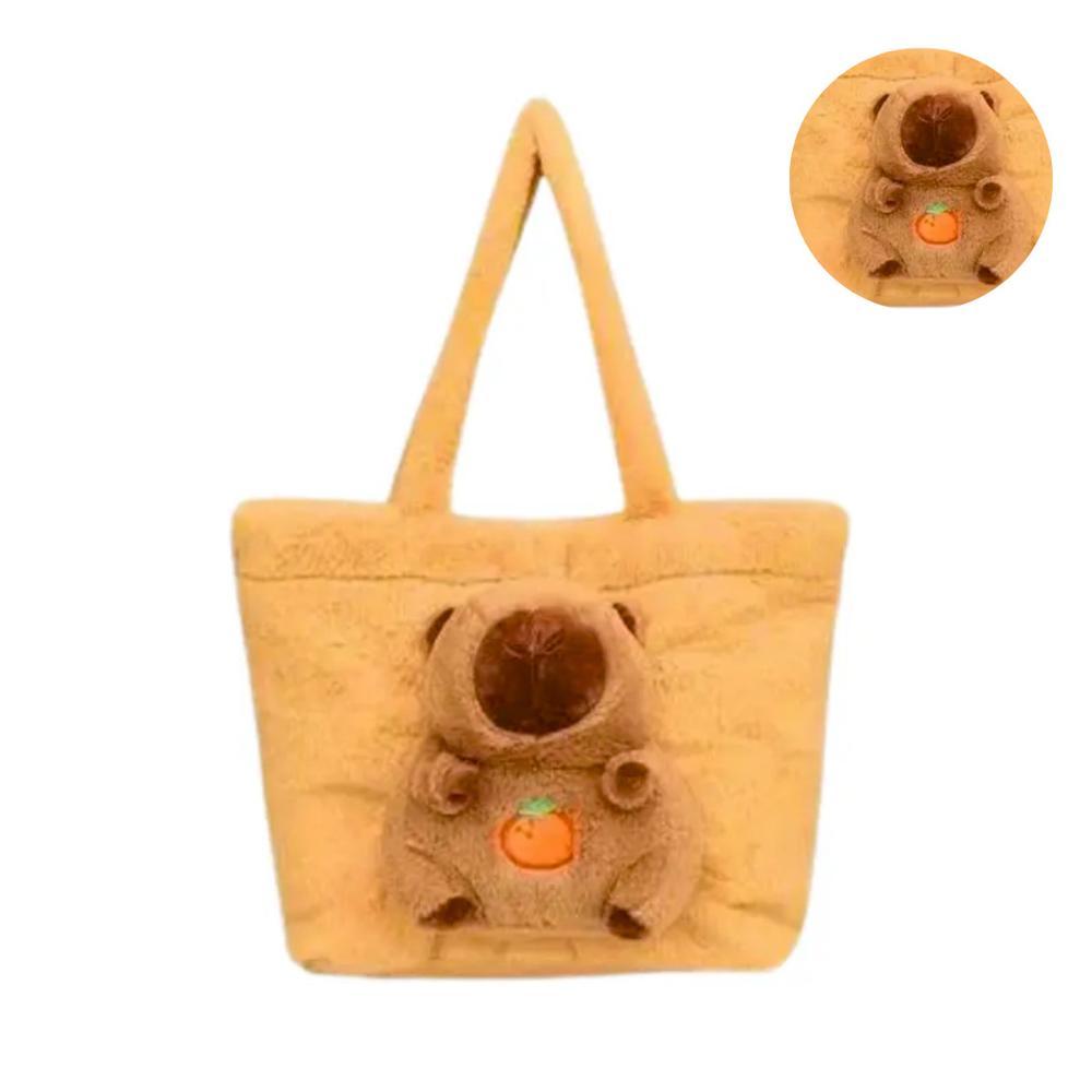 Bolso Juvenil Capibara 3D Suave y Tierno