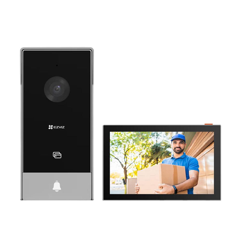 Videoportero Wifi Ezviz HP5 Full HD 2MP 3 Accesos Cambia voz Pantalla táctil Color