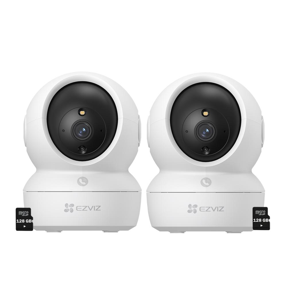 Ezviz Kit 2 Cámaras Vigilancia H6C PRO 2MP Audio Doblevía Botónllamada 128GB