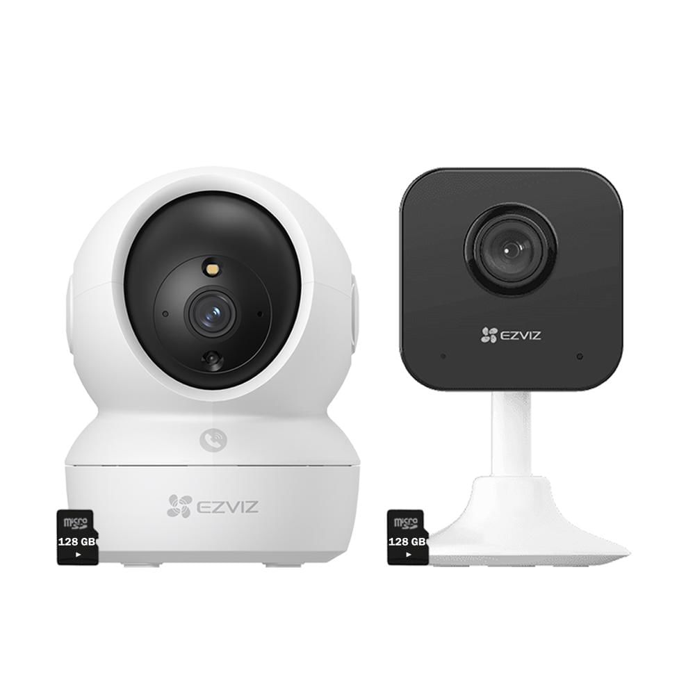Kit Cámaras Ezviz H6C Full HD - H1C Full HD Audio 2 vías Detección Movimiento SD 128GB