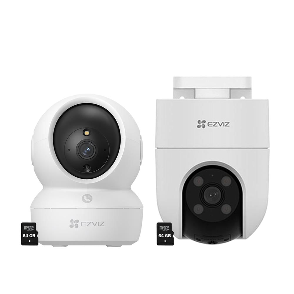 Kit Cámaras Ezviz H6C Full HD - H8C Full HD 360 Audio Doble vía Noche Color SD 64GB