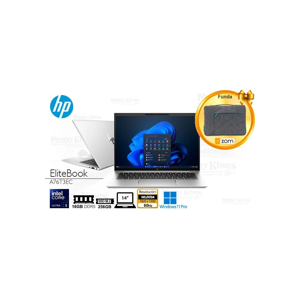 Laptop HP EliteBook 840 G11, Core Ultra 5, 16GB RAM, 256GB SSD, 14"" pantalla, Intel UHD, Windows 11