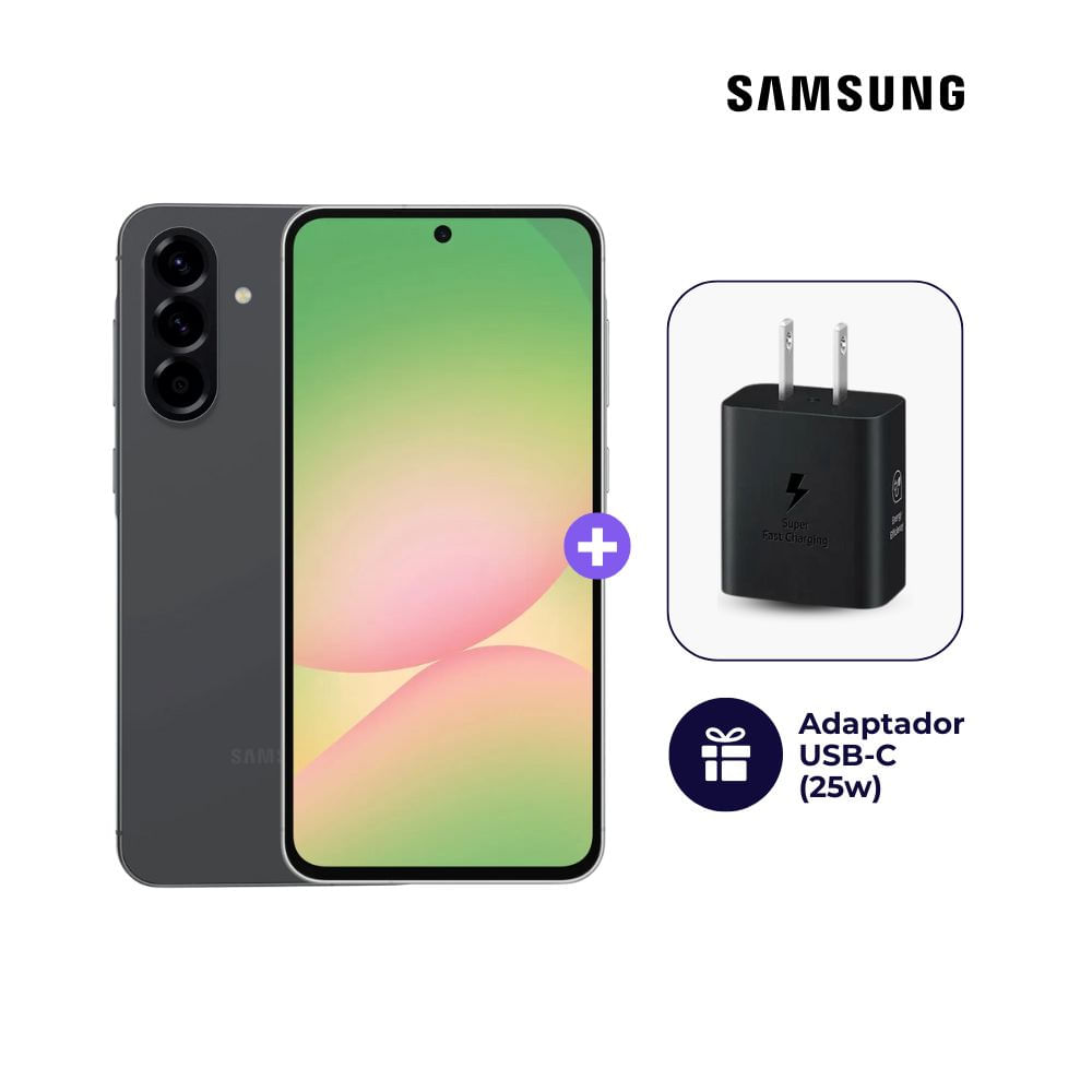Celular Samsung Galaxy A56 5G 256GB 12GB Negro + Adaptador USB-C Samsung Original 25W