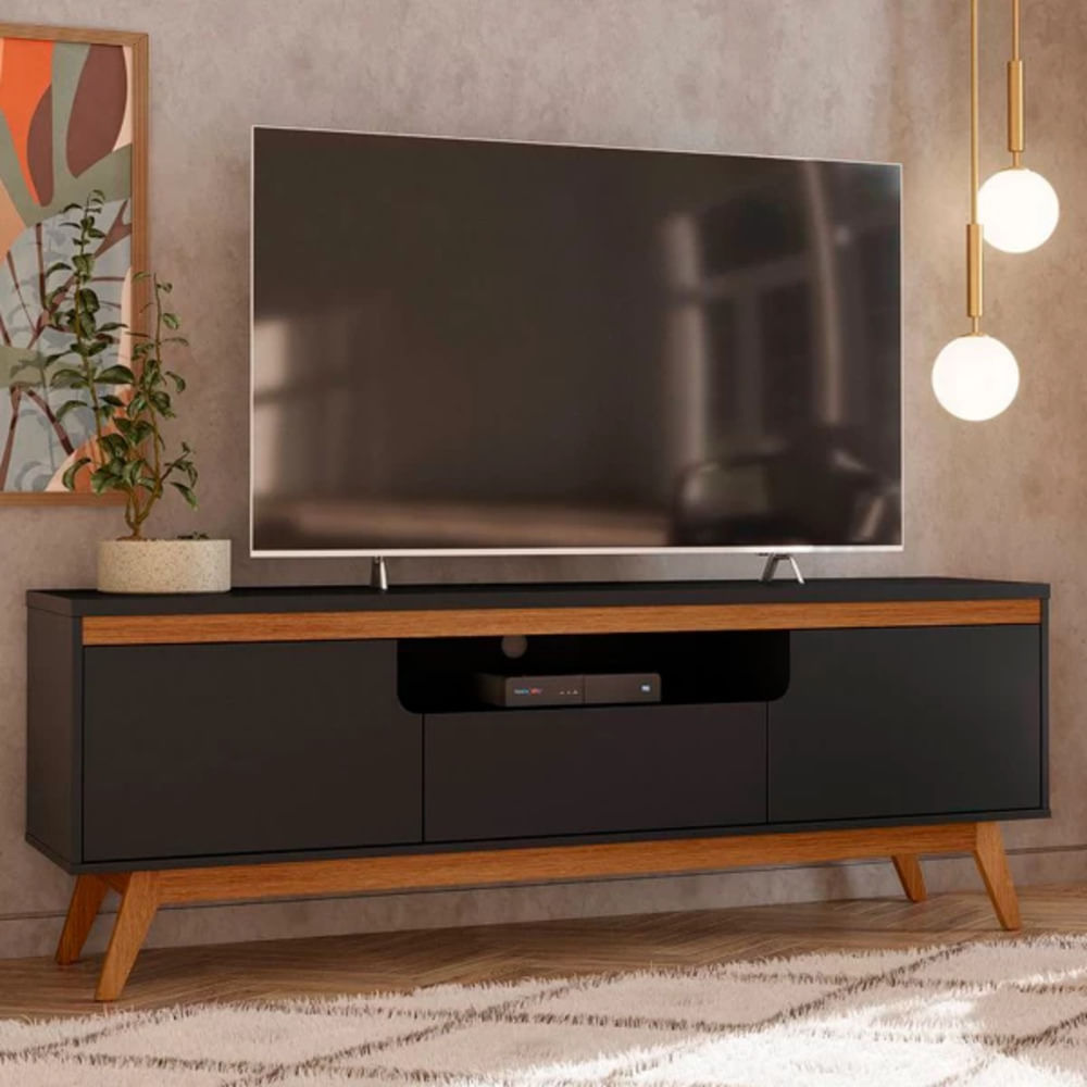 Mesa de TV Multiusos Piero color Negro/Haya TU MESITA Mesa de TV Multiusos Piero color Negro/Haya TU MESITA
