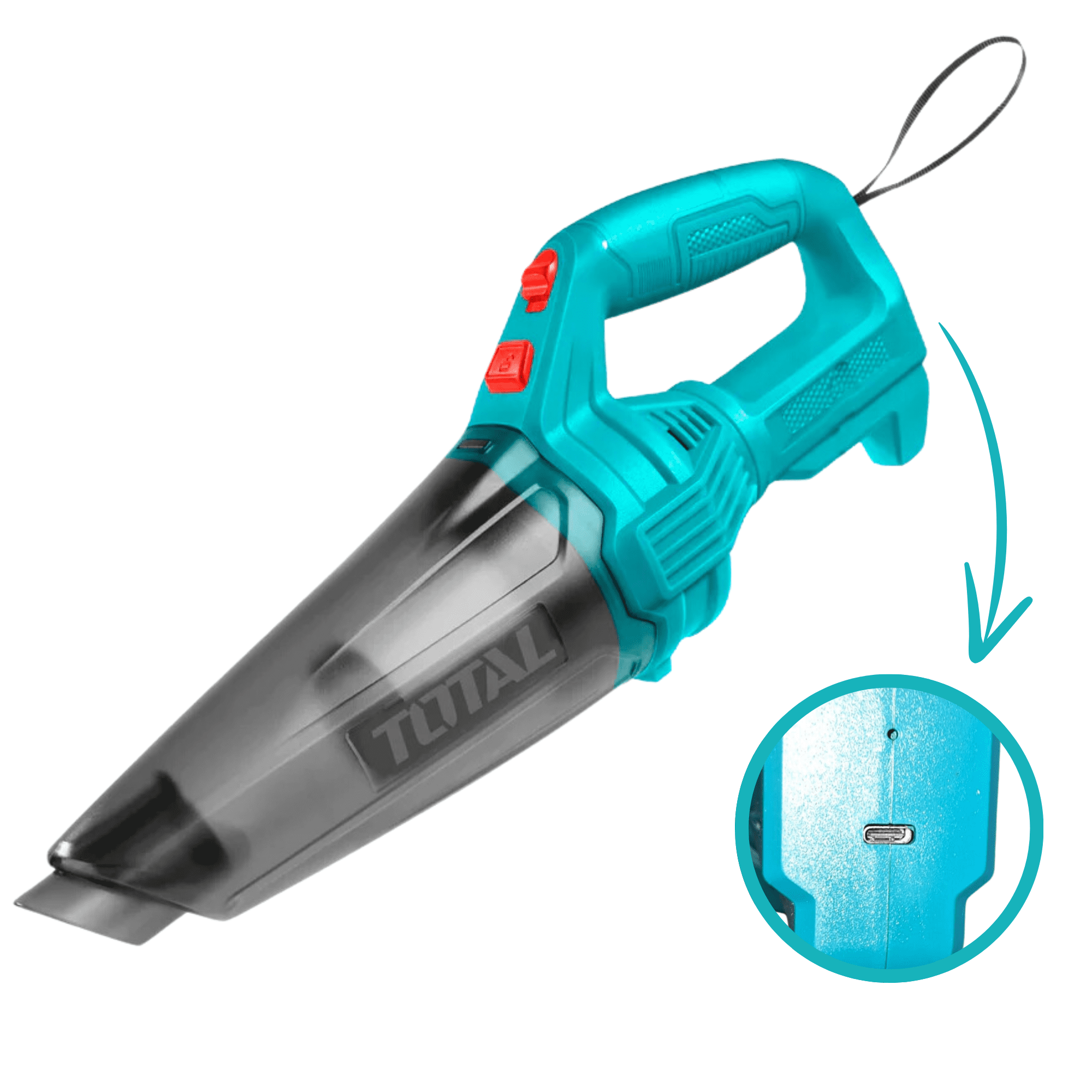 Aspiradora Inalambrica 0.5 Litros 12v Total TVLI2026