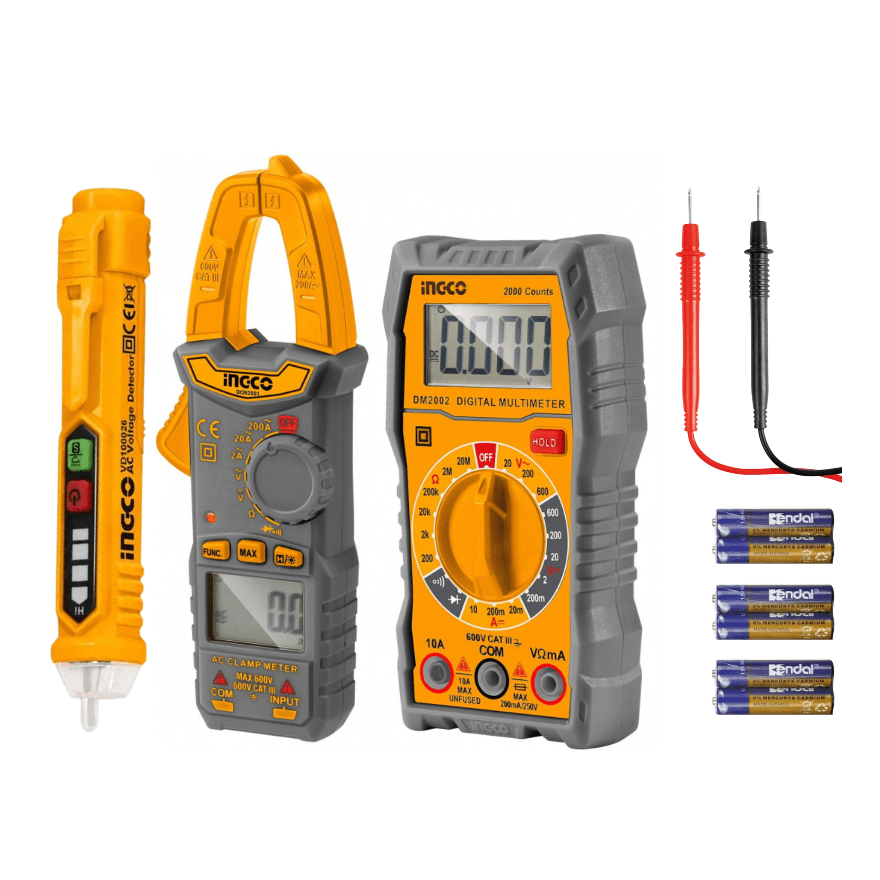 Kit de 3 Herramientas para Pruebas Eléctricas Ingco DM3028