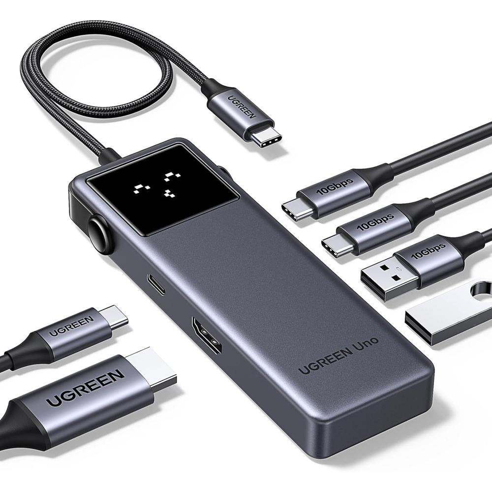 Ugreen  Hub USB-C 6 en 1 con HDMI 4K 60Hz y Puertos Usb-A/C - 35998
