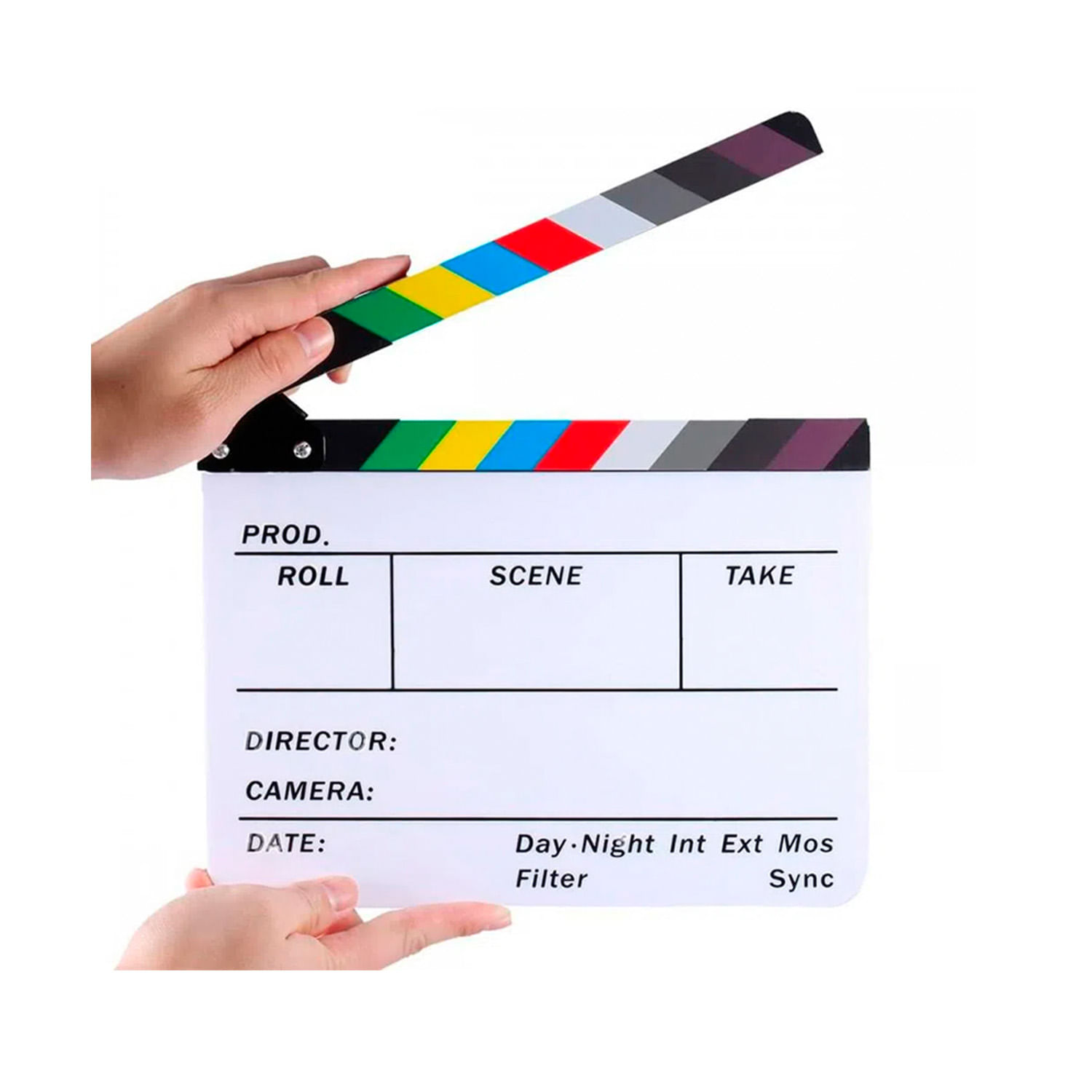 Claqueta acrílica magnética para video - Clapper - producciones - cine