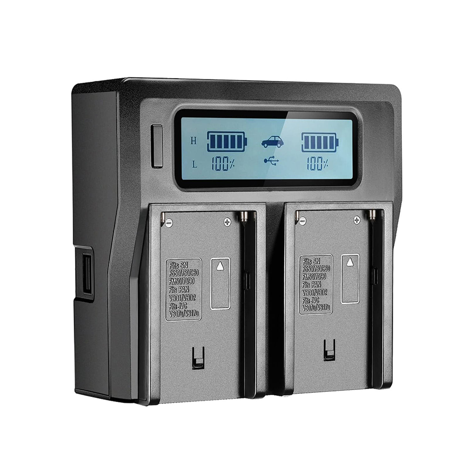 Cargador digital doble de batería NP F550/F750/F960/F970