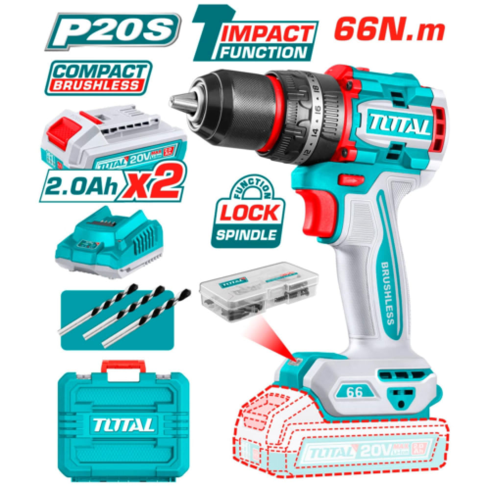 TALADRO COMPACTO BRUSHLESS INDUSTRIAL -TDLI20668